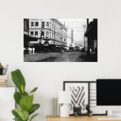 Honolulu, Hawaii City View of Fort Street Poster (Heimbüro)