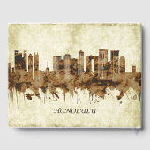 Honolulu Hawaii Cityscape Gästebuch (Rückseite)