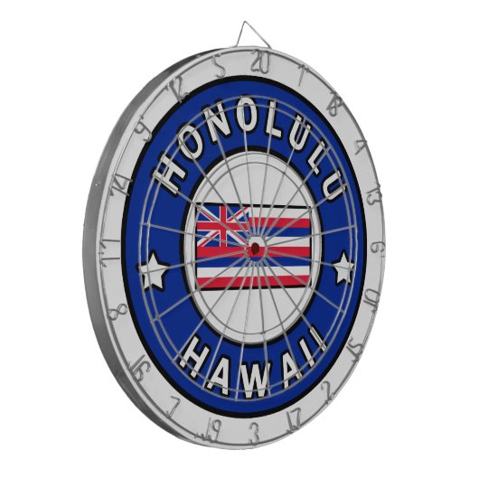 Honolulu Hawaii Dartscheibe (Vorderseite Links)