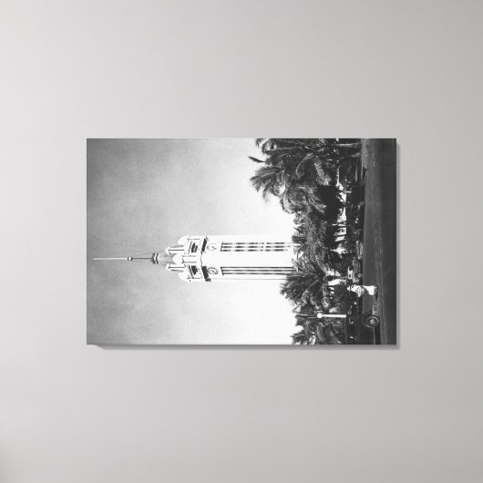 Honolulu, Hawaii - Das Aloha Tower Foto Leinwanddruck (Vorderseite)