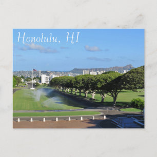 Honolulu Hawaii Diamond Head Punchbowl Crater Postkarte