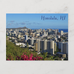 Honolulu Hawaii Diamond Head View Punchbowl Postkarte