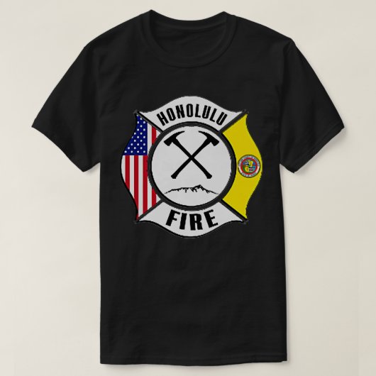 Honolulu Hawaii Feuerwehr Feuerwehr Rescu T-Shirt (Design vorne)