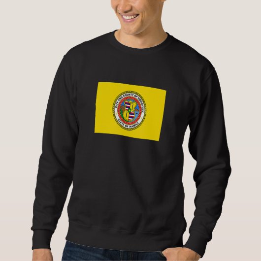 Honolulu Hawaii-Flagge Sweatshirt (Vorderseite)