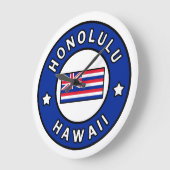 Honolulu Hawaii Große Wanduhr (Winkel)