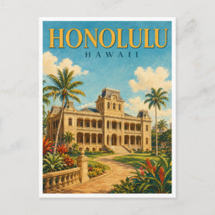 Honolulu Hawaii Iolani Palace GeoSaga Postkarte