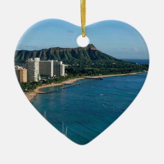 Honolulu Hawaii Keramik Ornament (Vorne)