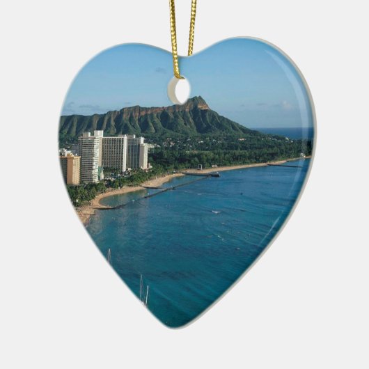 Honolulu Hawaii Keramik Ornament (Links)