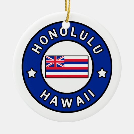 Honolulu Hawaii Keramikornament (Vorne)