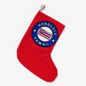 Honolulu Hawaii Kleiner Weihnachtsstrumpf (Vorderansicht (hängend))