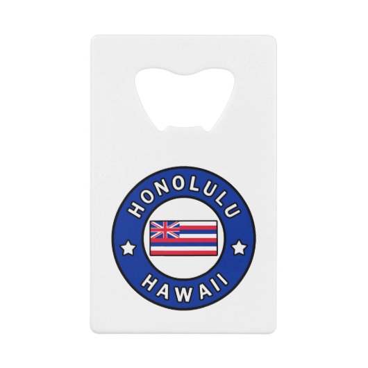 Honolulu Hawaii Kreditkartenflaschenöffner (Vorderseite)