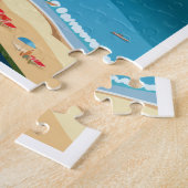 Honolulu Hawaii - Küste Aussicht Vintage Reisen Puzzle (Seite)