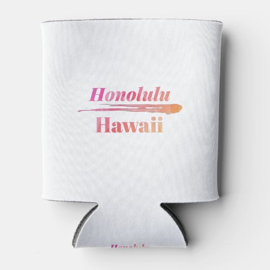 Honolulu Hawaii Low Poly Dosenkühler (Vorderseite)