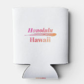Honolulu Hawaii Low Poly Dosenkühler (Rückseite)