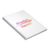 Honolulu Hawaii Low Poly Notizblock (Rechte Seite)