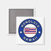 Honolulu Hawaii Magnet (Vorderseite/Rückseite)