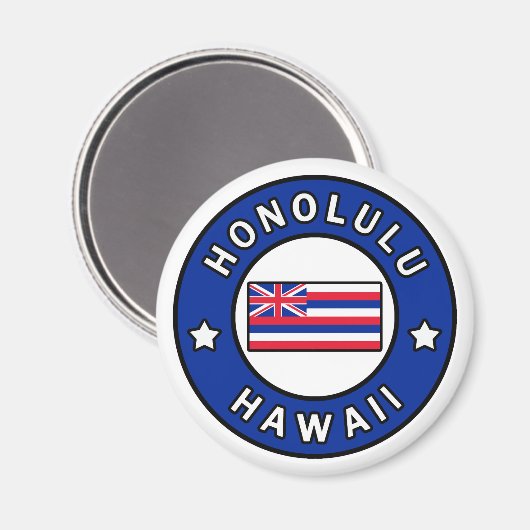 Honolulu Hawaii Magnet (Vorderseite/Rückseite)