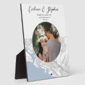 Honolulu Hawaii Map Wedding Verlobung Foto Gift Fotoplatte (Seite)