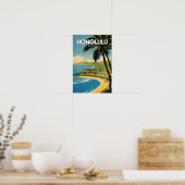Honolulu Hawaii Nostalgic Poster (Küche)