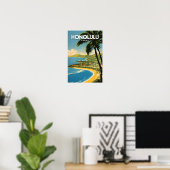 Honolulu Hawaii Nostalgic Poster (Heimbüro)