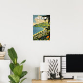 Honolulu Hawaii Nostalgic Poster (Heimbüro)