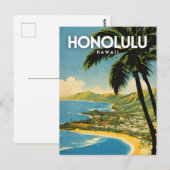 Honolulu Hawaii Nostalgic Postkarte (Vorne/Hinten)