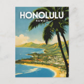 Honolulu Hawaii Nostalgic Postkarte (Vorderseite)
