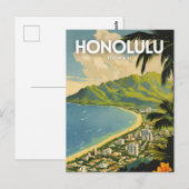 Honolulu Hawaii Nostalgic Postkarte (Vorne/Hinten)