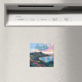 Honolulu Hawaii Oahu Waikiki Beach Diamondhead Magnet (In Situ (Geschirrspüler))