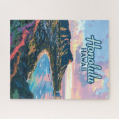 Honolulu Hawaii Oahu Waikiki Beach Diamondhead Puzzle (Horizontal)