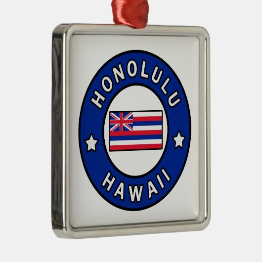 Honolulu Hawaii Ornament Aus Metall (Rechts)