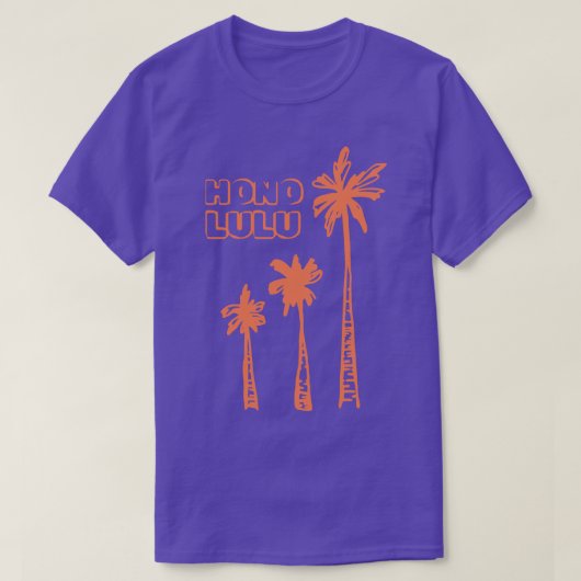 Honolulu Hawaii Palms TShirt (Design vorne)