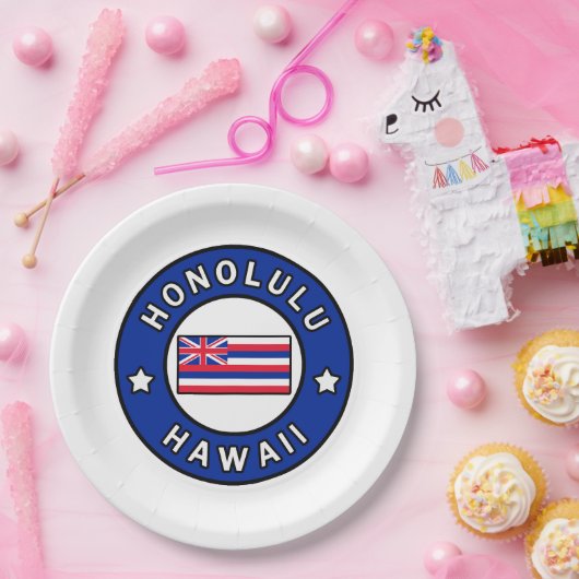 Honolulu Hawaii Pappteller (Party)