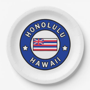 Honolulu Hawaii Pappteller