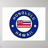 Honolulu Hawaii Poster (Vorne)