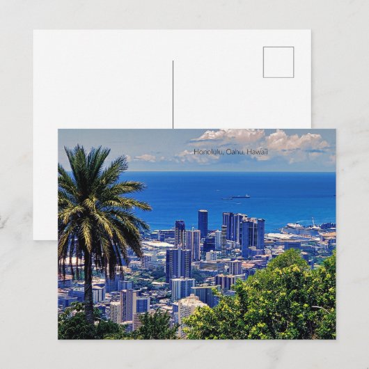 Honolulu, Hawaii Postkarte (Vorne/Hinten)