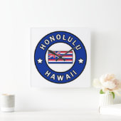 Honolulu Hawaii Quadratische Wanduhr (Zuhause)