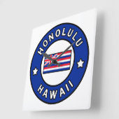 Honolulu Hawaii Quadratische Wanduhr (Winkel)