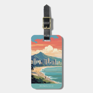 Honolulu Hawaii Reisegepäcketiketten Gepäckanhänger