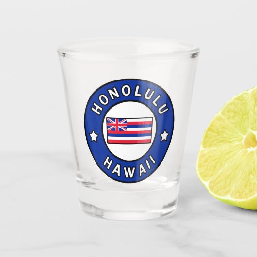 Honolulu Hawaii Schnapsglas (Vorderseite)