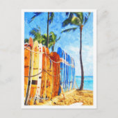 Honolulu Hawaii Schöne Wasserfarbenlandschaft Postkarte (Vorderseite)