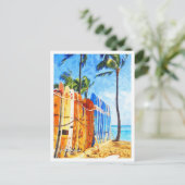 Honolulu Hawaii Schöne Wasserfarbenlandschaft Postkarte (Stehend Vorderseite)