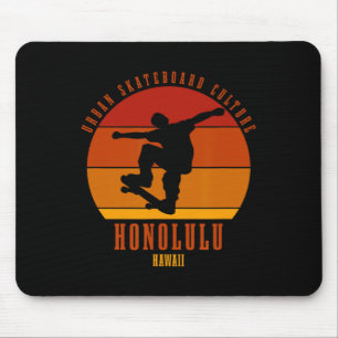 Honolulu Hawaii Skateboarder Urne Skateboarding 2 Mousepad