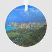 Honolulu, Hawaii Skyline #1 Ornament (Rückseite)