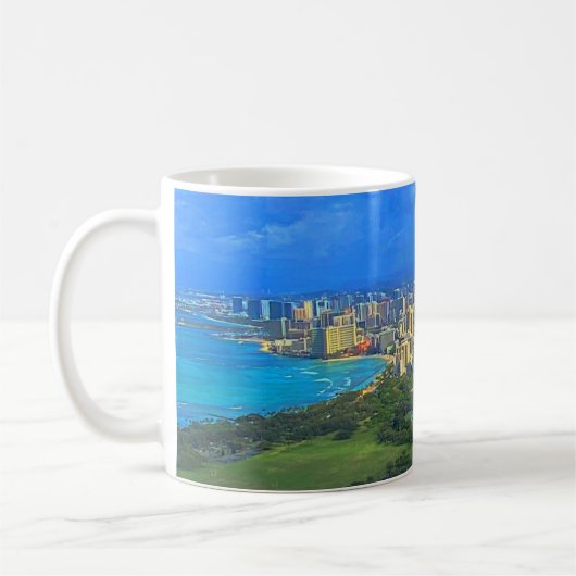 Honolulu, Hawaii Skyline #1 Tasse (Links)