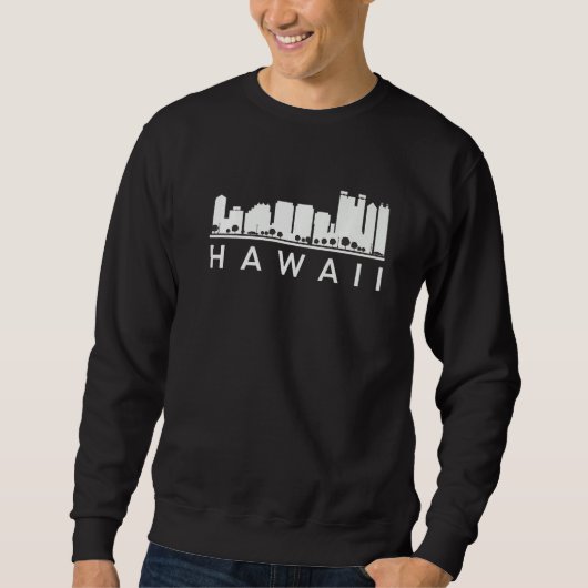 Honolulu Hawaii Skyline Home State Vintage Souveni Sweatshirt (Vorderseite)