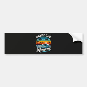 Honolulu Hawaii Surfen Sonnenuntergang Autoaufkleber