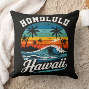 Honolulu Hawaii Surfen Sonnenuntergang Kissen
