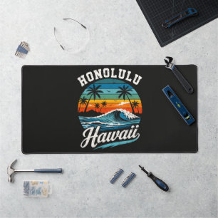 Honolulu Hawaii Surfen Sonnenuntergang Schreibtischunterlage