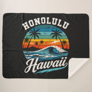 Honolulu Hawaii Surfen Sonnenuntergang Sherpadecke